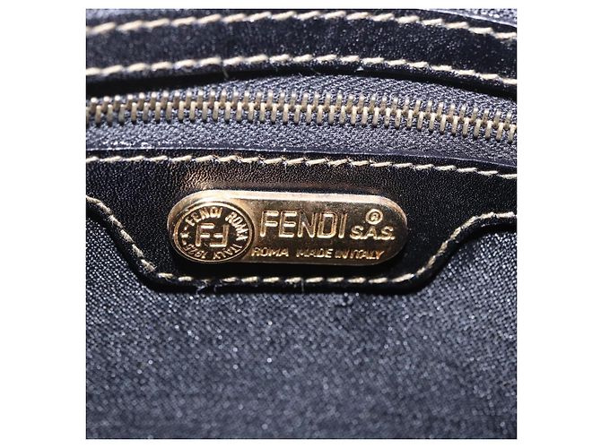 Pequin FENDI Pecan Clutch-Tasche aus PVC und Leder, braun und goldfarben, authentisch 203483V - Ansicht 20