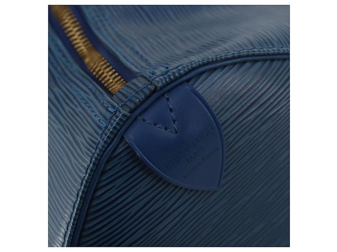 LOUIS VUITTON Epi Keepall 50 Boston Bag Blue M42965 LV Auth 197451A - vista 18