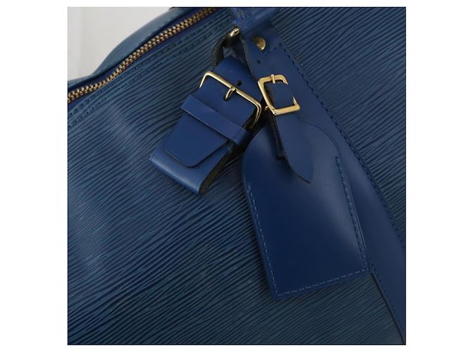 LOUIS VUITTON Epi Keepall 50 Boston Bag Blue M42965 LV Auth 197451A - vista 19