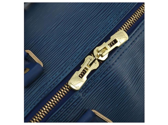 LOUIS VUITTON Epi Keepall 50 Boston Bag Blue M42965 LV Auth 197451A - vista 20