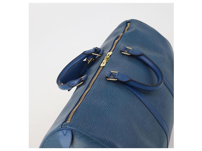 LOUIS VUITTON Epi Keepall 50 Boston Bag Blue M42965 LV Auth 197451A - vista 6