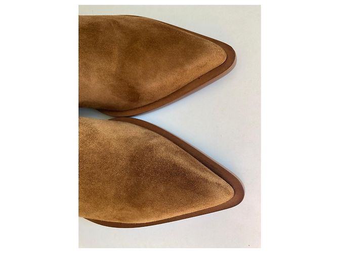 Gianvito Rossi Stivaletti in camoscio marrone - vista 8