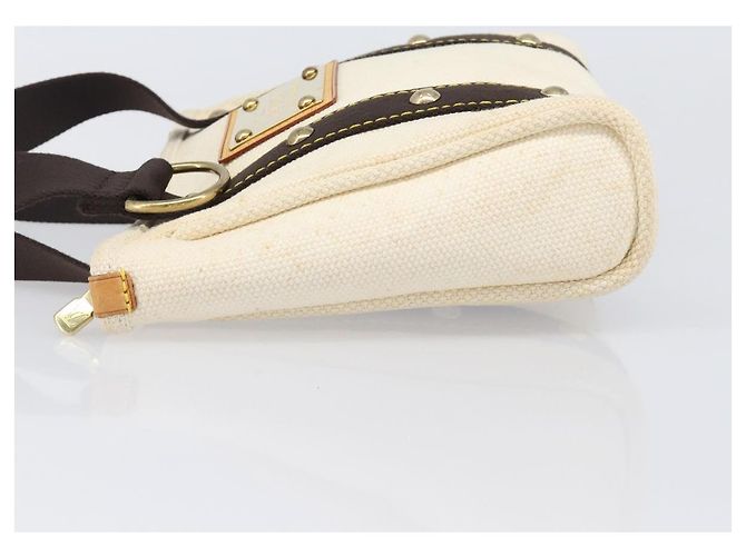 Borsa a mano LOUIS VUITTON Antigua Cabas PM Black Beige M40039 LV Auth BA15712 Nero - vista 5