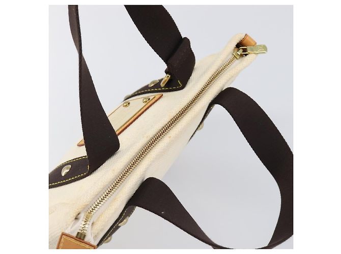 Borsa a mano LOUIS VUITTON Antigua Cabas PM Black Beige M40039 LV Auth BA15712 Nero - vista 7