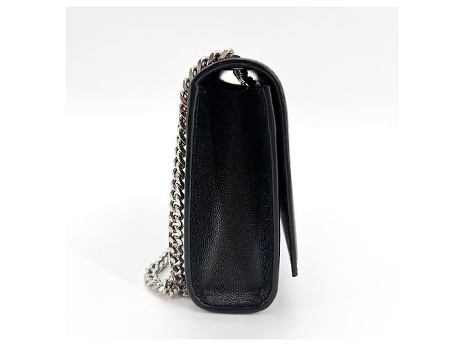 Autre Marque Saint Laurent Kate Crystal Embellished Patent Toy Nero - vista 5