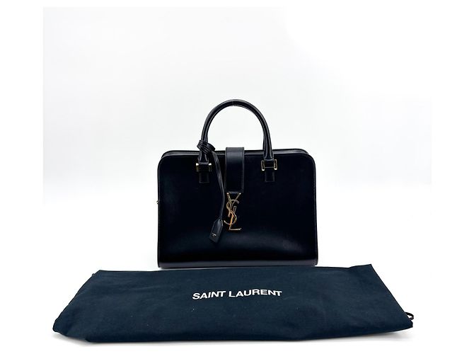 Autre Marque Saint Laurent Monogram Cabas Leather Small Nero - vista 2