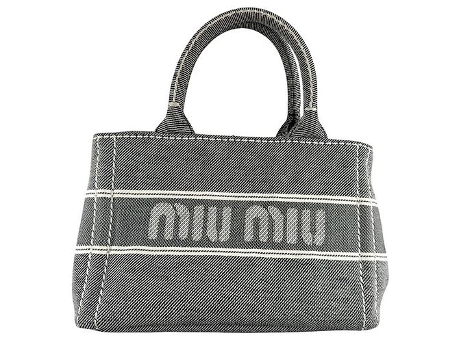 Miu Miu Handtasche aus schwarzem Canvas - Ansicht 3