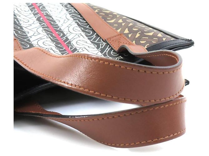 Borsa a mano/Borsa a tracolla Burberry Marrone Nero Bianco - vista 13