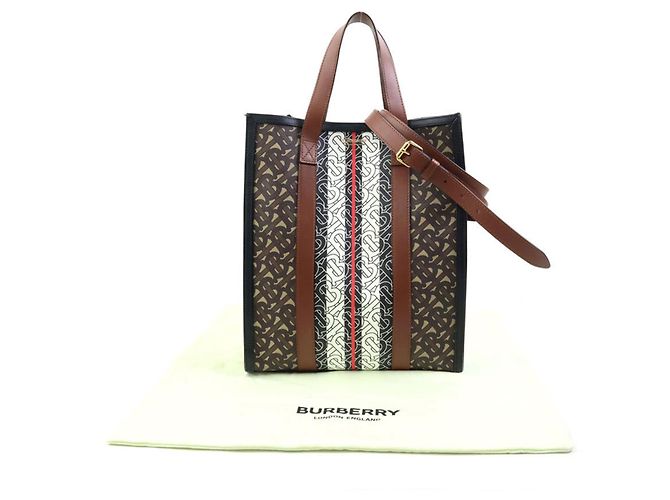 Borsa a mano/Borsa a tracolla Burberry Marrone Nero Bianco - vista 17