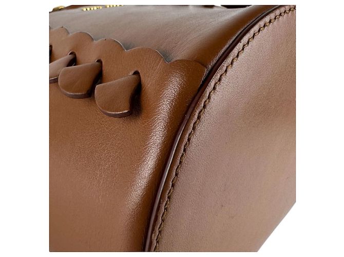 Borsa a mano/Borsa a tracolla in pelle Miu Miu Marrone - vista 8
