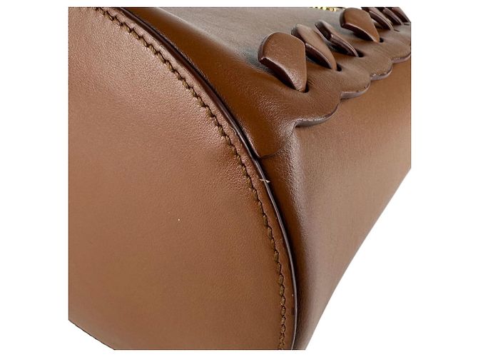 Borsa a mano/Borsa a tracolla in pelle Miu Miu Marrone - vista 9
