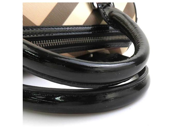 Borsa Burberry in beige e nero - vista 14