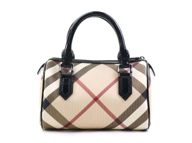 Borsa Burberry in beige e nero - vista 3