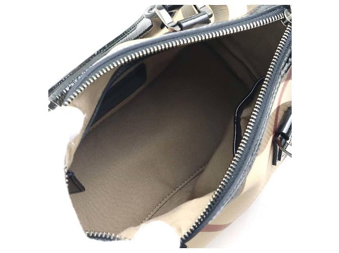 Borsa Burberry in beige e nero - vista 5