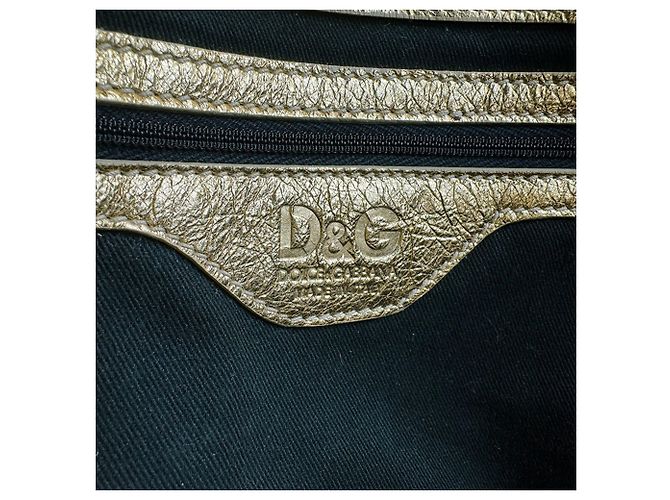 Autre Marque Borsa a mano in pelle D&G in nero e oro D'oro - vista 12