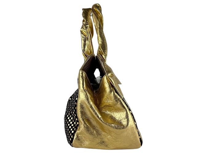 Autre Marque Borsa a mano in pelle D&G in nero e oro D'oro - vista 2