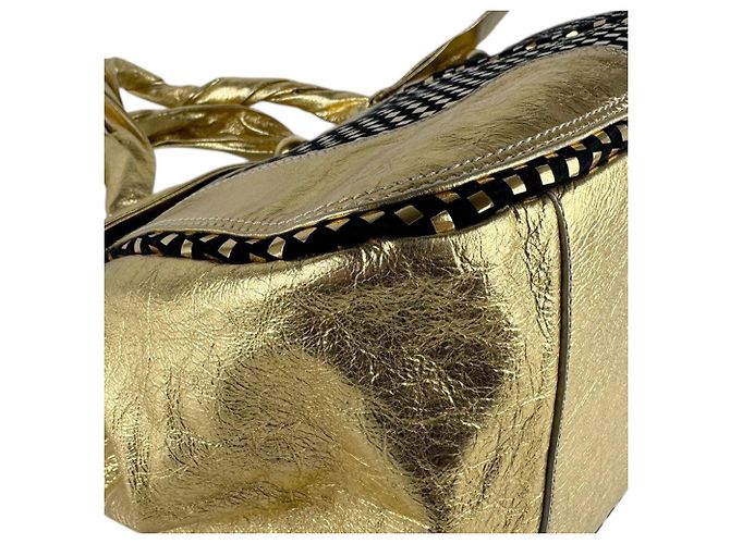 Autre Marque Borsa a mano in pelle D&G in nero e oro D'oro - vista 8