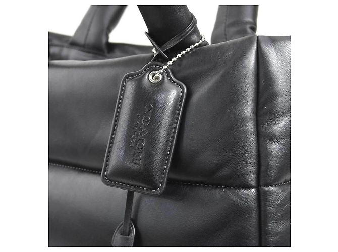 Bolsa de ombro em couro Coach Preto - vista 11