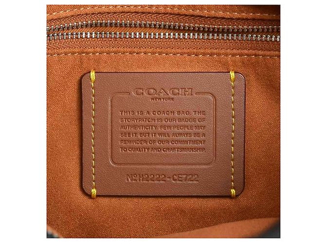 Bolsa de ombro em couro Coach Preto - vista 12