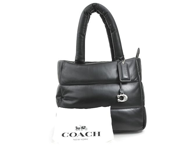 Bolsa de ombro em couro Coach Preto - vista 13