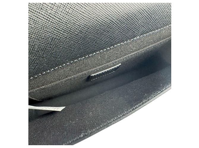 Borsa a tracolla in pelle Versace in nero - vista 11