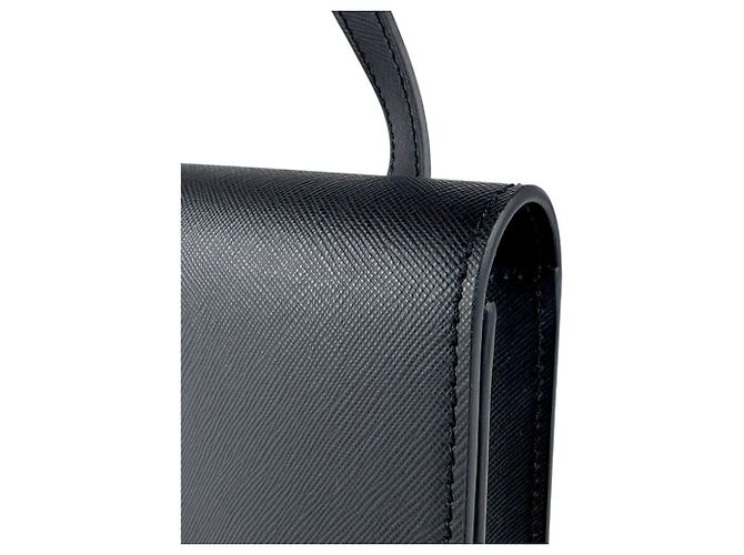 Borsa a tracolla in pelle Versace in nero - vista 5
