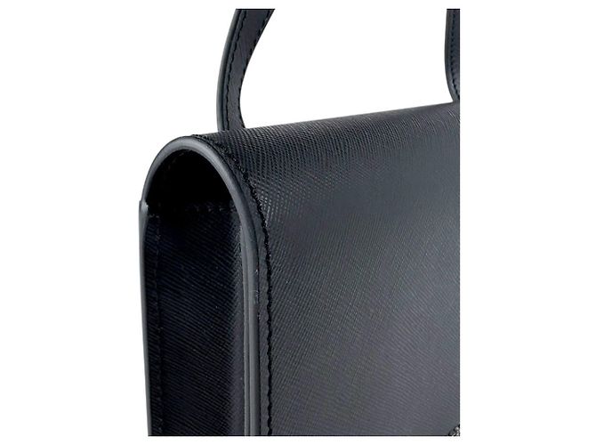 Borsa a tracolla in pelle Versace in nero - vista 6