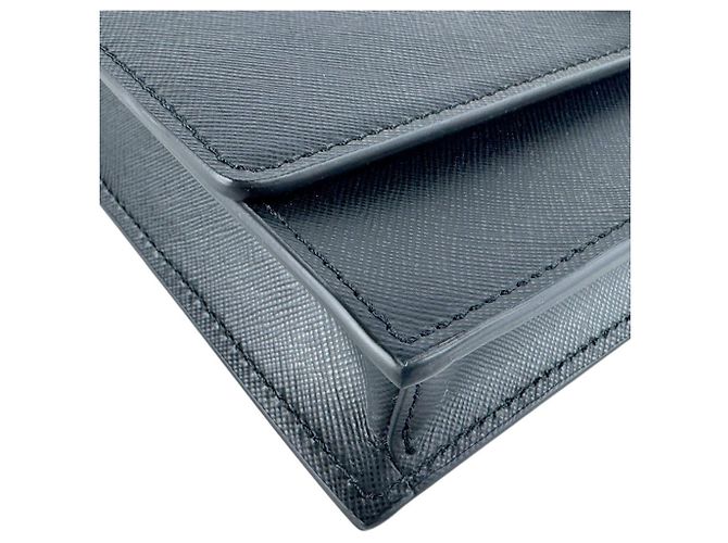 Borsa a tracolla in pelle Versace in nero - vista 8