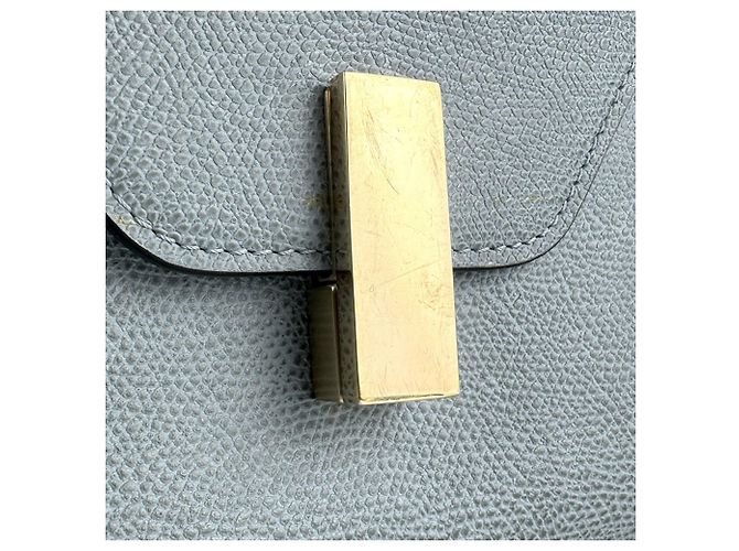 Borsa a tracolla in pelle Valextra Micro Iside Marrone Blu - vista 12