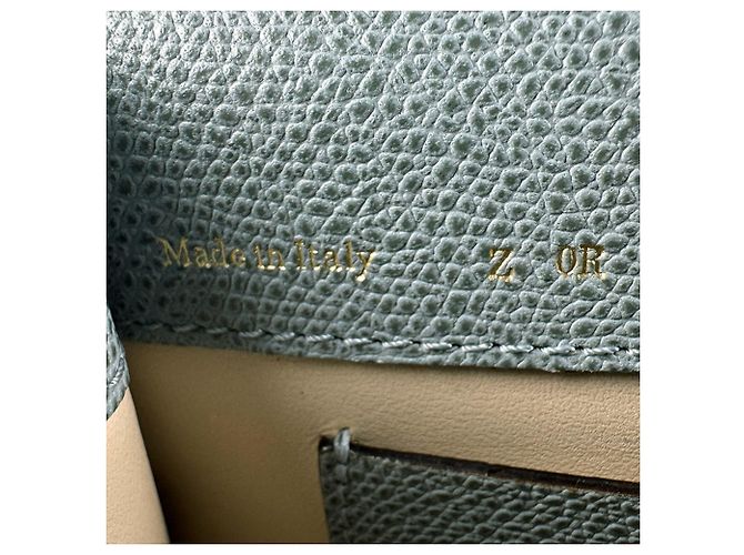 Borsa a tracolla in pelle Valextra Micro Iside Marrone Blu - vista 13