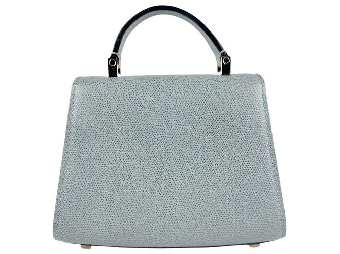 Borsa a tracolla in pelle Valextra Micro Iside Marrone Blu - vista 3