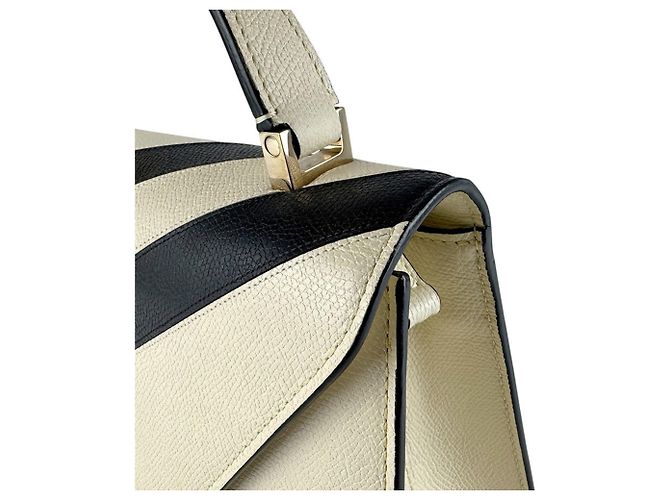Borsa a mano in pelle Valextra Iside Nero Crudo - vista 7