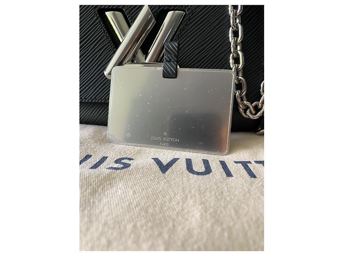 Louis Vuitton Twist MM Borsa Pelle Epi Nera Nero - vista 15