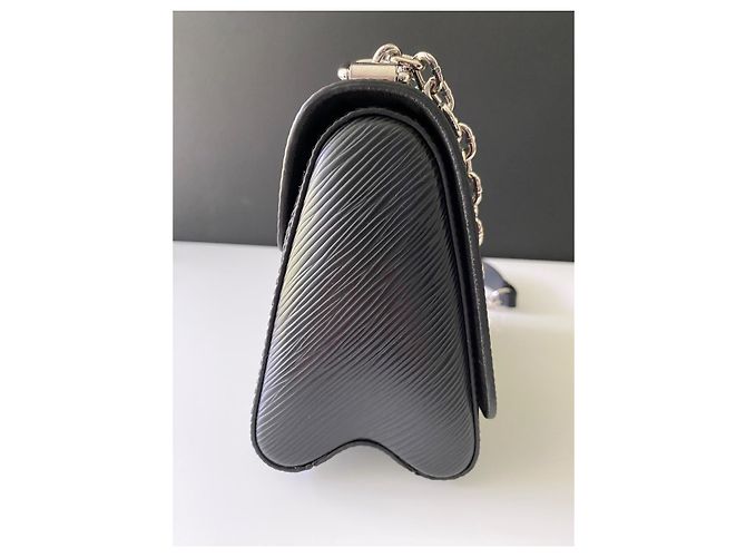 Louis Vuitton Twist MM Borsa Pelle Epi Nera Nero - vista 8