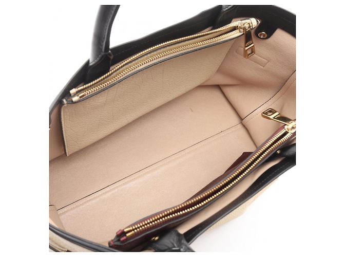 Bolso Tote Chloé Charlotte Negro Crudo - vista 3