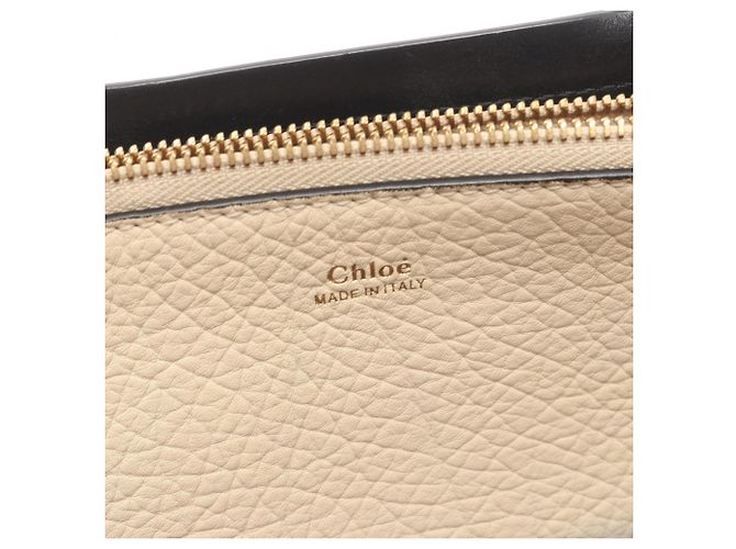Bolso Tote Chloé Charlotte Negro Crudo - vista 4