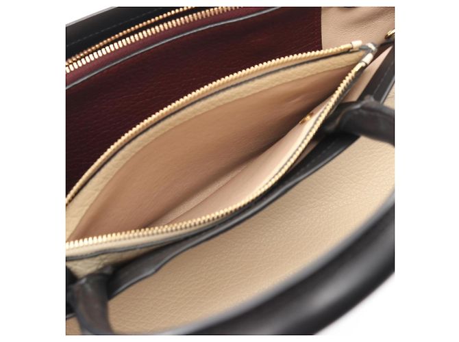 Bolso Tote Chloé Charlotte Negro Crudo - vista 9