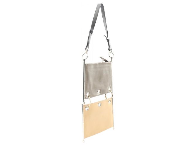 Bolsa de mão/Bolsa de ombro em couro Chloé Bege Caqui - vista 2