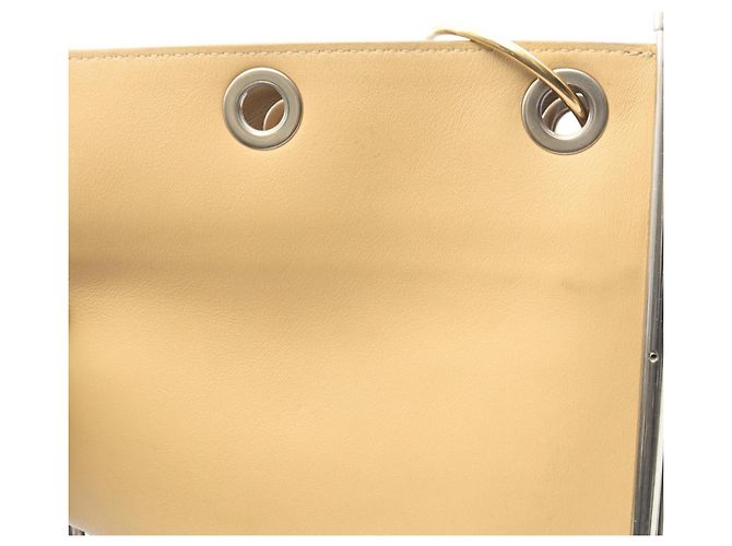 Bolsa de mão/Bolsa de ombro em couro Chloé Bege Caqui - vista 9