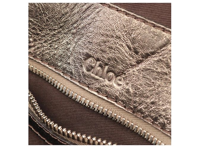 Borsa Boston Chloé in tela e pelle kaki e rosa Cachi - vista 4