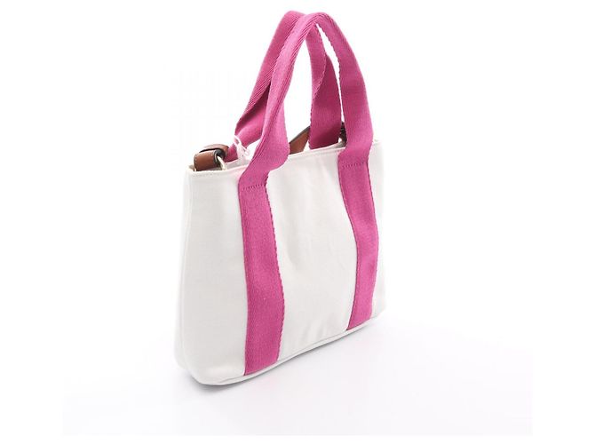 Bolsa de lona Chloé em rosa e branco - vista 2