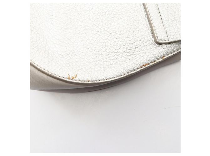 Borsa a tracolla Chloé Drew in pelle argento - vista 9