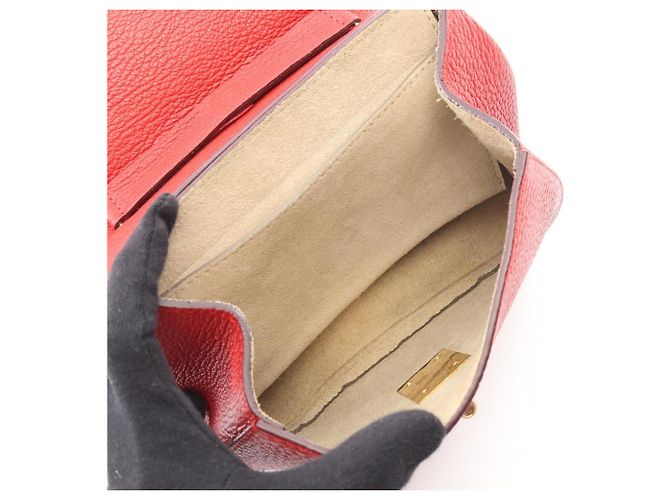 Chloé Drew Handtasche aus rotem Leder - Ansicht 3