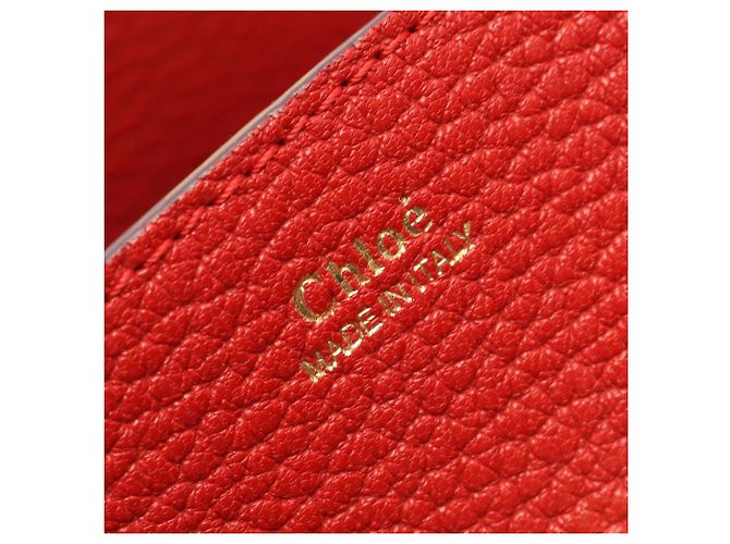 Chloé Drew Handtasche aus rotem Leder - Ansicht 4