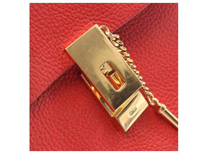 Chloé Drew Handtasche aus rotem Leder - Ansicht 5