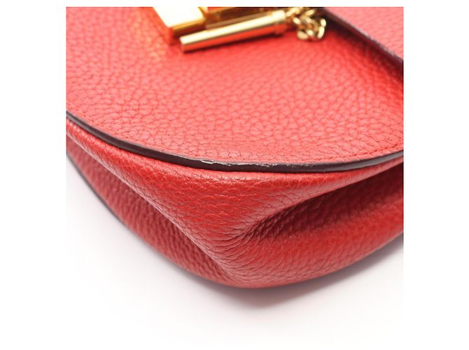 Chloé Drew Handtasche aus rotem Leder - Ansicht 6