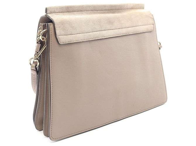 Bolso de hombro Chloé FAYE Medium Beige - vista 2