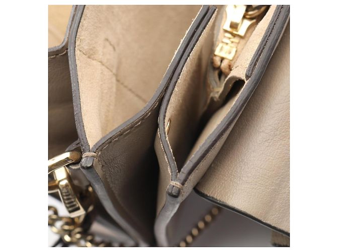 Bolso de hombro Chloé FAYE Medium Beige - vista 9