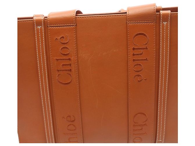Saco Tote Chloé Woody Medium Marrom - vista 9