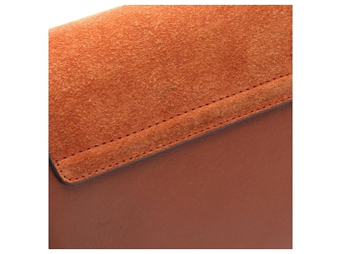 Borsa a tracolla Chloé Chloe Faye in pelle e camoscio marrone - vista 7
